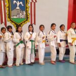 Las damas que ganaron medalla de oro en la competencia.